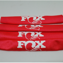 FUNDAS 1/10 PROTECCION AMORTIGUADORES RC LICRA ROJA DISEÑO BLANCO - Imagen 2