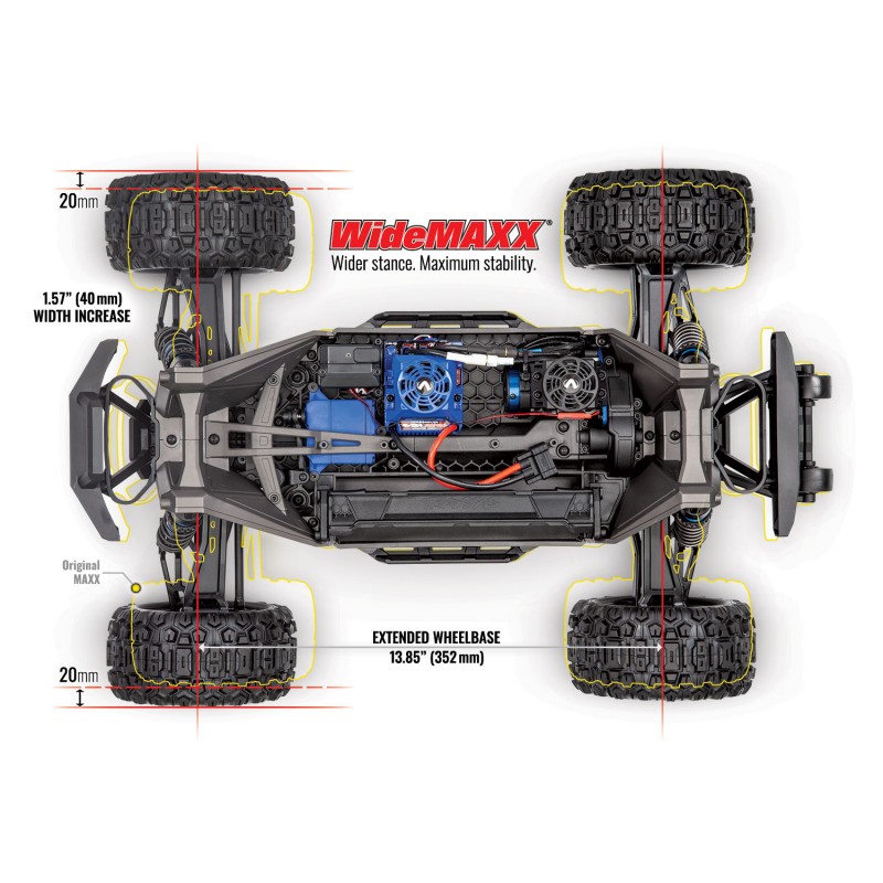 TRX89086-4G TRAXXAS WIDE MAXX 4S BRUSHLESS TSM MONSTER TRUCK 1/10 RTR ROJO - Imagen 29