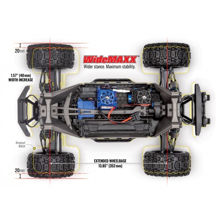 TRX89086-4G TRAXXAS WIDE MAXX 4S BRUSHLESS TSM MONSTER TRUCK 1/10 RTR ROJO - Imagen 29