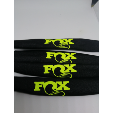 FUNDAS 1/5 PROTECCIONES PARA AMORTIGUADORES EN NEGRO CON DISEÑO AMARILLO FLUOR - Imagen 3