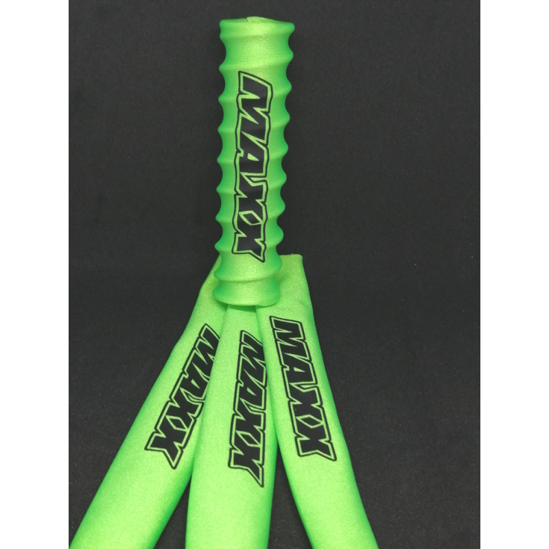 FUNDAS 1/8 AMORTIGUADORES VERDES LOGO MAXX EN NEGRO - Imagen 2