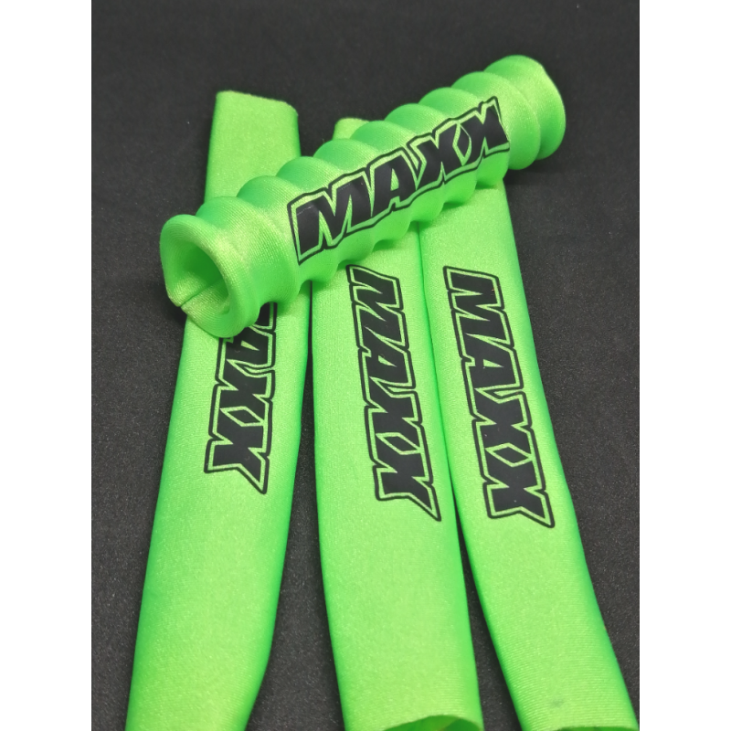 FUNDAS 1/8 AMORTIGUADORES VERDES LOGO MAXX EN NEGRO - Imagen 3