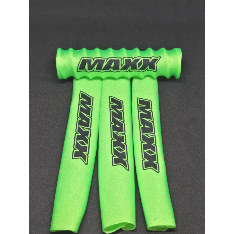 FUNDAS 1/8 AMORTIGUADORES VERDES LOGO MAXX EN NEGRO - Imagen 4