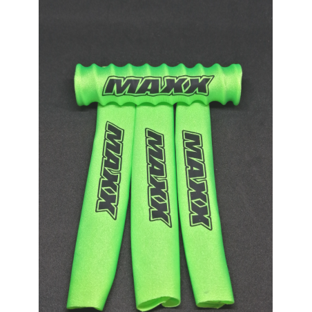 FUNDAS 1/8 AMORTIGUADORES VERDES LOGO MAXX EN NEGRO - Imagen 4