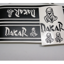 PACK VINILOS DAKAR LATERALES +2 MINIS+1 GRANDE  1/10 COLOR NEGRO MATE - Imagen 1
