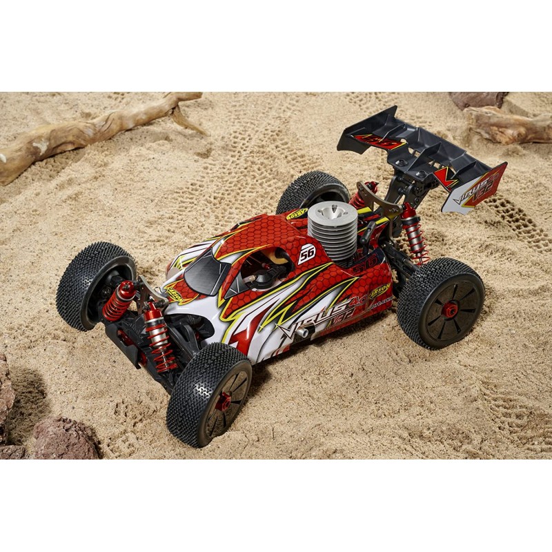 CARSON VIRUS BUGGY 4.0 FORCE V32 5,3CC PRO 1/8 NITRO+KIT ARRANQUE+1 L COMBUSTIBLE+PROTECCIONES RCPROGRANADA - Imagen 2