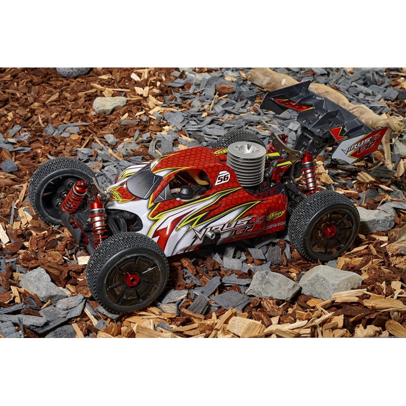 CARSON VIRUS BUGGY 4.0 FORCE V32 5,3CC PRO 1/8 NITRO+KIT ARRANQUE+1 L COMBUSTIBLE+PROTECCIONES RCPROGRANADA - Imagen 3