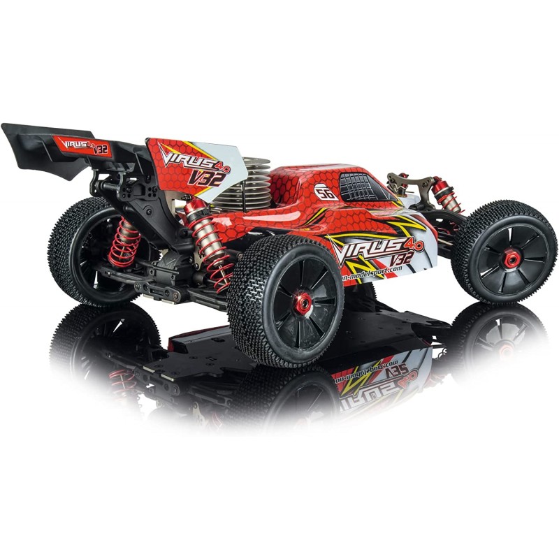 CARSON VIRUS BUGGY 4.0 FORCE V32 5,3CC PRO 1/8 NITRO+KIT ARRANQUE+1 L COMBUSTIBLE+PROTECCIONES RCPROGRANADA - Imagen 5