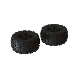 ARA550059 1/8 dBoots Copperhead2 MT Delantero/Trasero 3.8 Neumáticos premontados, hexagonal de 17 mm, negro (2) - Imagen 1
