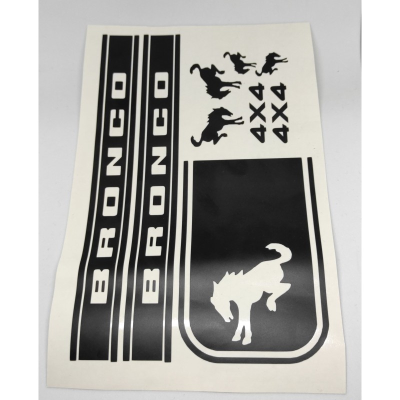 AMORTIGUADORES DISEÑO LETRAS BRONCO 4X4 EN VINILO DE CORTE NEGRO TAMAÑO 1/10 RCPROGRANADA.COM - Imagen 1