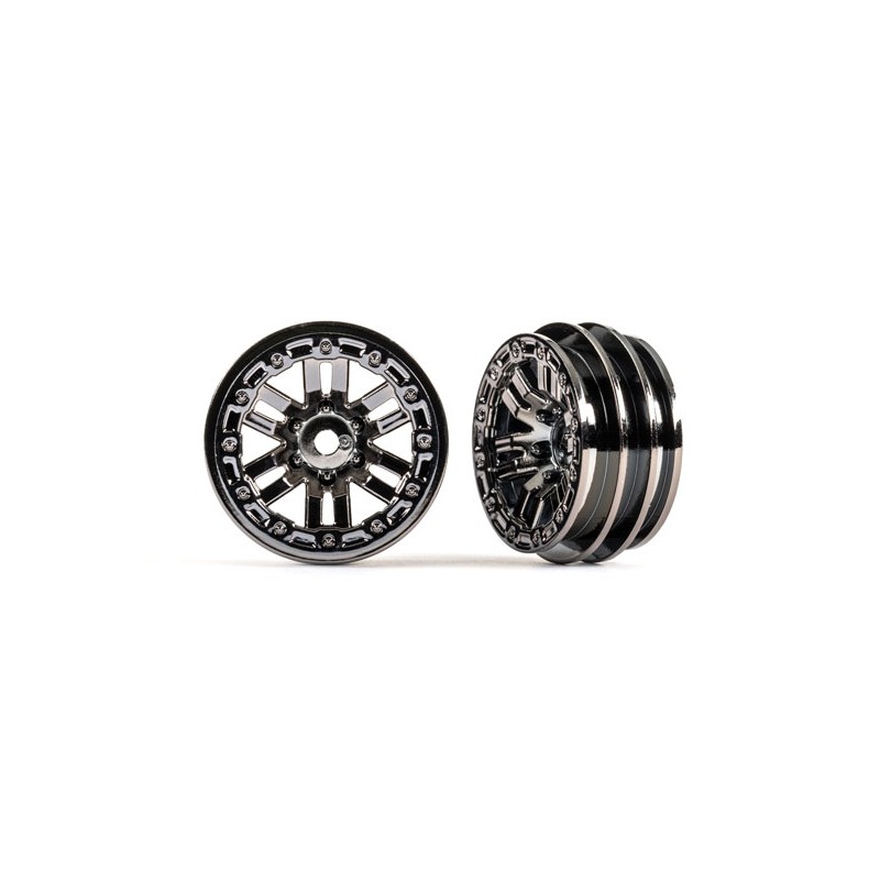 TRX9768-BLKCR Ruedas, 1.0" (cromo negro) (2) TRX-4M 1/18RCPROGRANADA.COM - Imagen 1