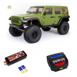 PACK AXIAL 1/6 SCX6 Jeep JLU Wrangler 4WD Rock Crawler RTR: Verde+BATERIA 3S Y CARGADOR RCPLUS RCPROGRANADA.COM - Imagen 1