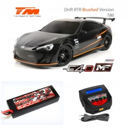 PACK TEAM MAGIC E4D MF DRIFT T86 1/10 Eléctrico BRUSHED 4WD+BATERIA Y CARGADOR - Imagen 1