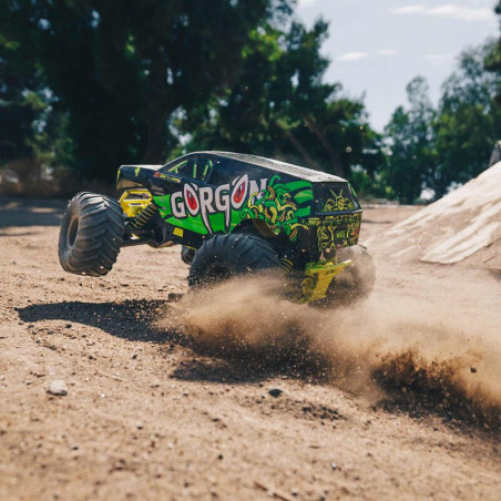 ARRMA 1/10 GORGON 2WD MEGA 550 MONSTER TRUCK AMARILLO RTR INCLUYE BATERIA Y CARGADOR - Imagen 11