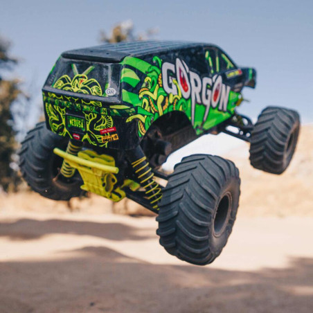 ARRMA 1/10 GORGON 2WD MEGA 550 MONSTER TRUCK AMARILLO RTR INCLUYE BATERIA Y CARGADOR - Imagen 13