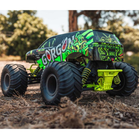 ARRMA 1/10 GORGON 2WD MEGA 550 MONSTER TRUCK AMARILLO RTR INCLUYE BATERIA Y CARGADOR - Imagen 14