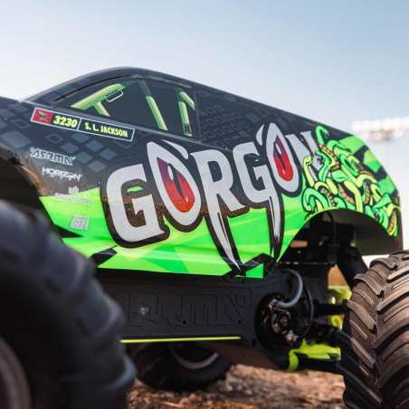ARRMA 1/10 GORGON 2WD MEGA 550 MONSTER TRUCK AMARILLO RTR INCLUYE BATERIA Y CARGADOR - Imagen 17