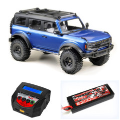 PACK ABSIMA CR1 8 BRONX EDICIÓN AZUL 1/8 4X4 6 CANALES LUCES+LIPO 6200MAH 7,4V+CARGADOR RCPLUS - Imagen 1