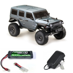 PACK ABSIMA SHERPA 1/10 CR3.4ECO EP CRAWLER 4X4 GRIS METAL RTR+BATERIA NIMH 7,2V +CARGADOR NIMH - Imagen 1