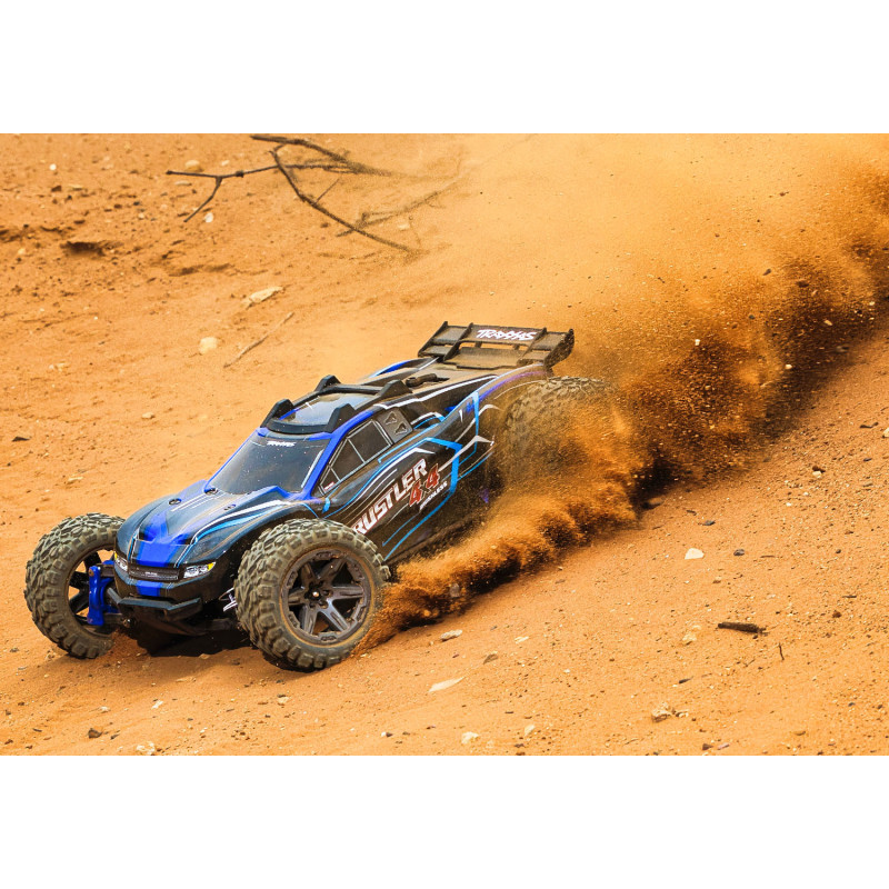 TRAXXAS RUSTLER 4X4 BL-2S BRUSHLESS: CAMIÓN ESTADIO 4WD TQ 2.4GHZ ESCALA 1/10 AZULINCLUYE CARGADOR USB-C NIMH/LIPO ID N.° 2985 ( - Imagen 11