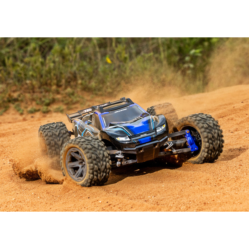 TRAXXAS RUSTLER 4X4 BL-2S BRUSHLESS: CAMIÓN ESTADIO 4WD TQ 2.4GHZ ESCALA 1/10 AZULINCLUYE CARGADOR USB-C NIMH/LIPO ID N.° 2985 ( - Imagen 12