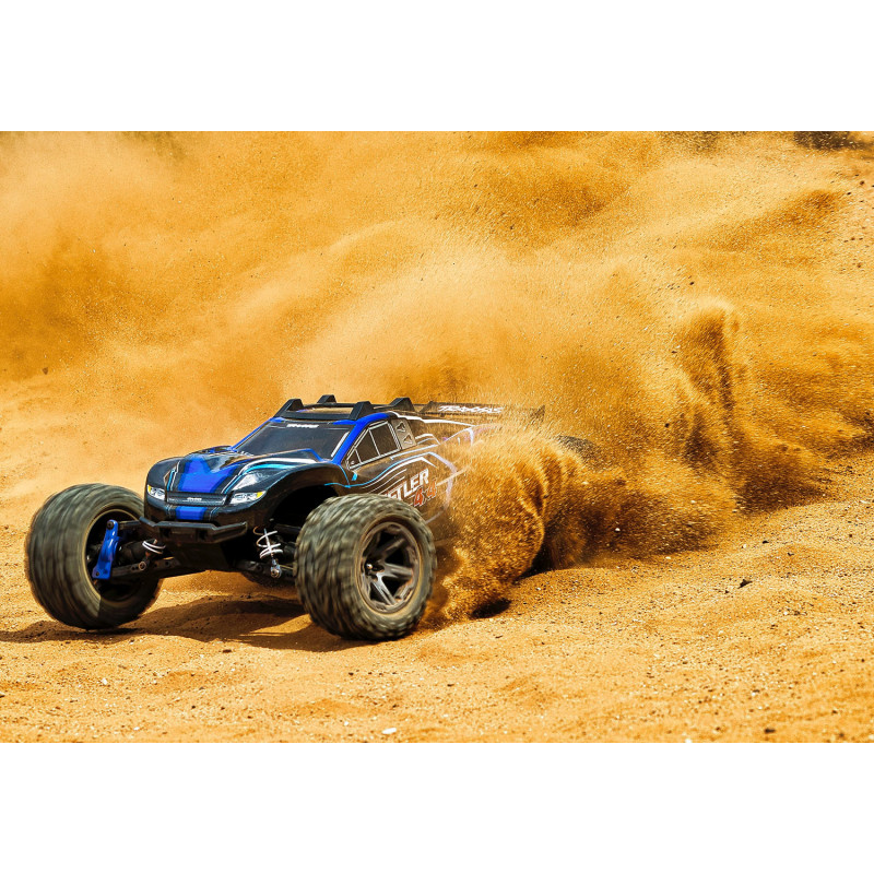 TRAXXAS RUSTLER 4X4 BL-2S BRUSHLESS: CAMIÓN ESTADIO 4WD TQ 2.4GHZ ESCALA 1/10 AZULINCLUYE CARGADOR USB-C NIMH/LIPO ID N.° 2985 ( - Imagen 13