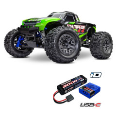 OFERTA MES DE JULIO TRAXXAS STAMPEDE 4X4 BL-2S BRUSHLESS: MONSTER TRUCK 4WD TQ 2.4GHZ ESCALA 1/10+BATERIA Y CARGADOR USB - Imagen 1