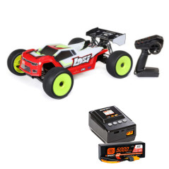 PACK LOSI 1/8 8IGHT-XTE 4WD TRUGGY DE CARRERAS BRUSHLESS CON SENSOR RTR+PAQUETE SPEKTRUM BATERIA 4S Y CARGADOR - Imagen 1