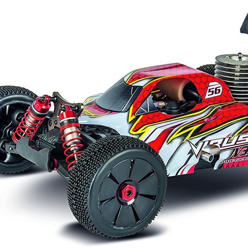 CARSON VIRUS BUGGY 4.0 FORCE V32 5,3CC PRO 1/8 NITRO+KIT ARRANQUE+1 L COMBUSTIBLE+PROTECCIONES RCPROGRANADA - Imagen 9