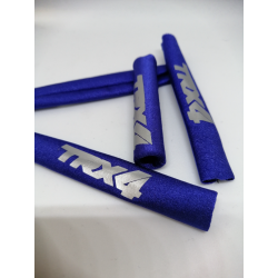 FUNDAS PROTECTORAS PARA AMORTIGUADORES TRX4 1/10 LICRA REFORZADA COLOR AZUL  CON LETRAS PLATA RCPROGRANADA.COM - Imagen 2