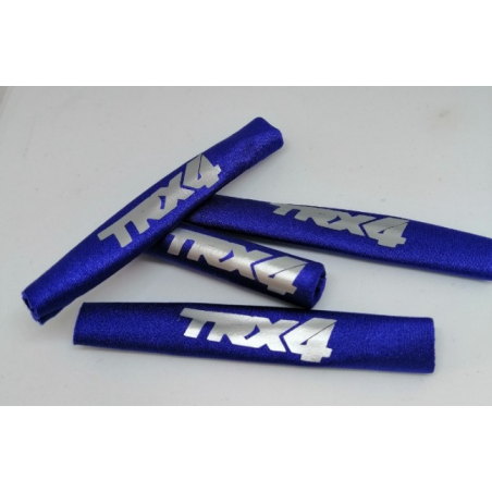 FUNDAS PROTECTORAS PARA AMORTIGUADORES TRX4 1/10 LICRA REFORZADA COLOR AZUL  CON LETRAS PLATA RCPROGRANADA.COM - Imagen 3