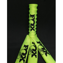 FUNDAS PROTECCION AMORTIGUADORES RC 1/8  LICRA AMARILLO FLUOR LOGO NEGRO - Imagen 2