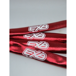 FUNDAS 1/8 PROTECCION AMORTIGUADORES ROJO METAL LOGO EXB BLANCO rcprogranada.com - Imagen 2