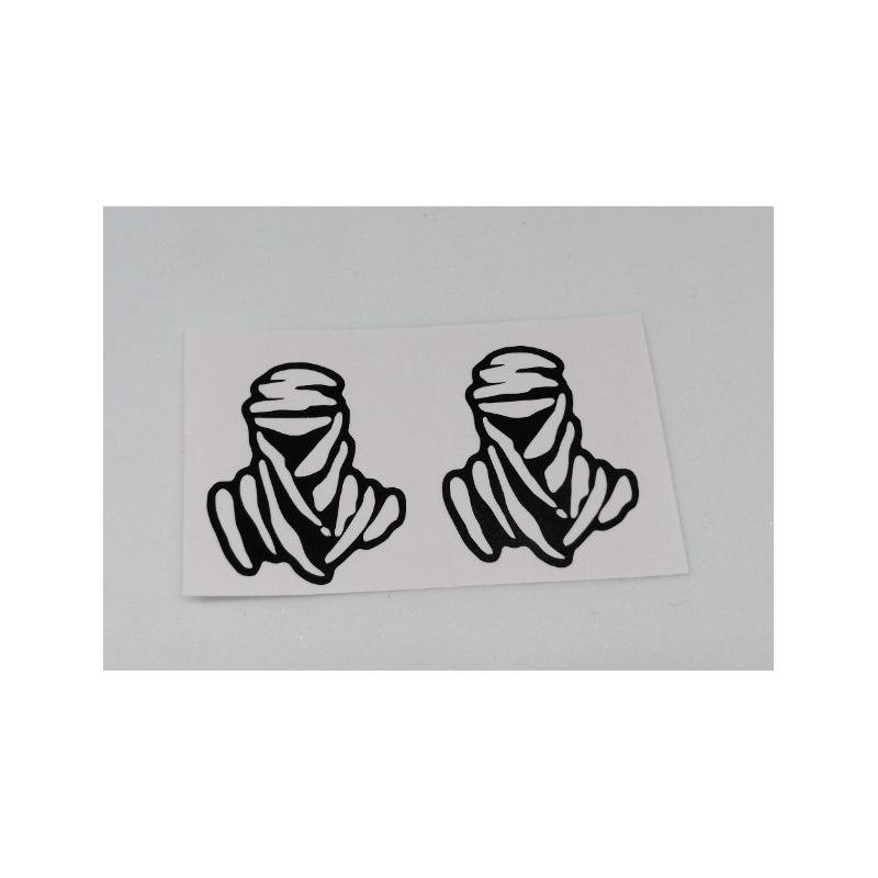 PEGATINA DAKAR FIGURA MINIATURA 2X3CM VINILO TROQUELADO COLOR NEGRO(2UNI) CRAWLER 1/10 RC - Imagen 1
