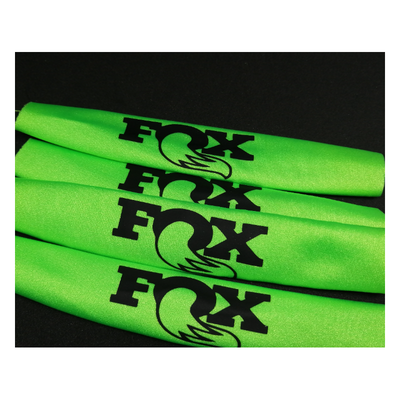 FUNDAS 1/10  PROTECCION AMORTIGUADORES RC 1/10 LICRA VERDE FLUOR CON DISEÑO - Imagen 2