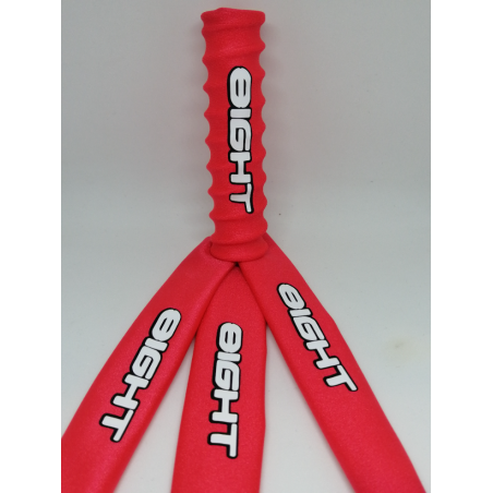 FUNDAS 1/8 AMORTIGUADORES ROJAS DISEÑO 8IGHT BLANCO/NEGRO - Imagen 2