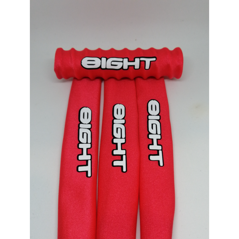 FUNDAS 1/8 AMORTIGUADORES ROJAS DISEÑO 8IGHT BLANCO/NEGRO - Imagen 3