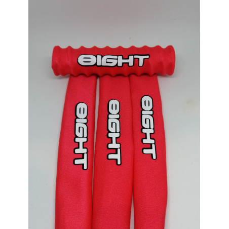 FUNDAS 1/8 AMORTIGUADORES ROJAS DISEÑO 8IGHT BLANCO/NEGRO - Imagen 3